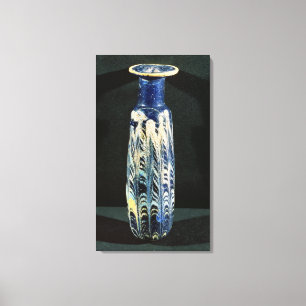 Enkelvormige kolf van zand-core-glas (alabastron)  canvas afdruk