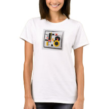 Enkelvoudig abstract T-shirt