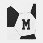 enkelvoudig GINORMOUS-voetbal monogrammed Fleece Deken (Voorkant)