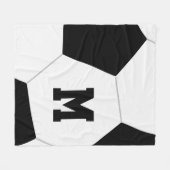 enkelvoudig GINORMOUS-voetbal monogrammed Fleece Deken (Voorkant (Horizontaal))