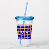 Enkelvoudig gram add your name letter man t acryl drinkbeker (Achterkant)