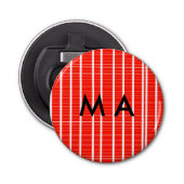 Enkelvoudig gram add your name letter man t button flesopener (Voorkant)