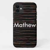 Enkelvoudig gram add your name letter man t Case-Mate iPhone case (Achterkant)