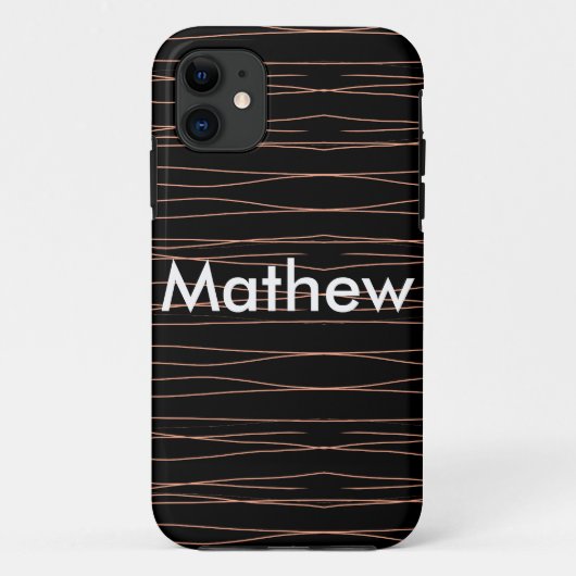 Enkelvoudig gram add your name letter man t Case-Mate iPhone case (Achterkant)