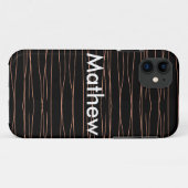 Enkelvoudig gram add your name letter man t Case-Mate iPhone case (Achterkant (horizontaal))