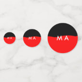Enkelvoudig gram add your name letter man t confetti (Achterkanten)