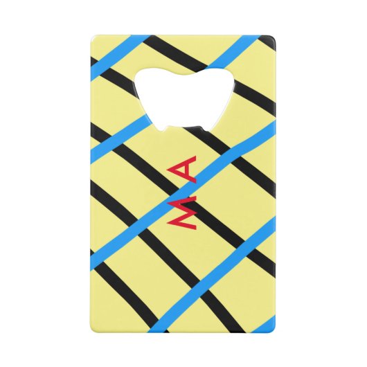 Enkelvoudig gram add your name letter man t creditkaart flessenopener (Achterkant)