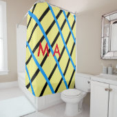 Enkelvoudig gram add your name letter man t douchegordijn (In situ)