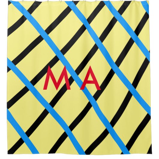 Enkelvoudig gram add your name letter man t douchegordijn (Voorkant)