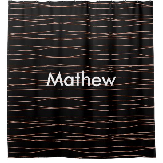 Enkelvoudig gram add your name letter man t douchegordijn (Voorkant)