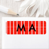 Enkelvoudig gram add your name letter man t etiket (Insitu)