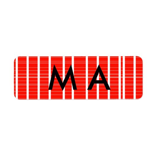 Enkelvoudig gram add your name letter man t etiket (Voorkant)