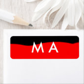 Enkelvoudig gram add your name letter man t etiket (Insitu)