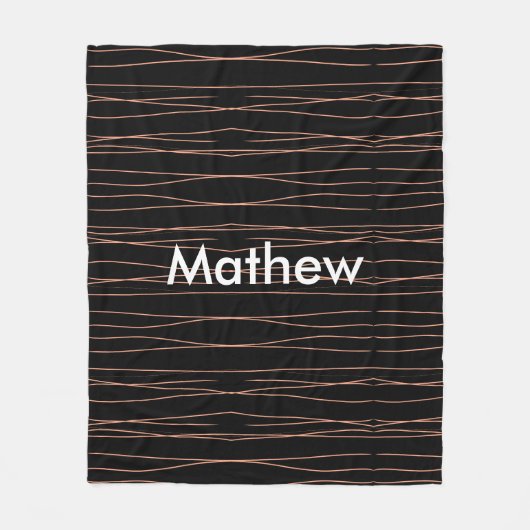 Enkelvoudig gram add your name letter man t fleece deken (Voorkant)