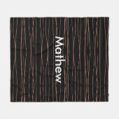 Enkelvoudig gram add your name letter man t fleece deken (Voorkant (Horizontaal))