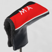 Enkelvoudig gram add your name letter man t golfheadcover (3/4 voorkant)