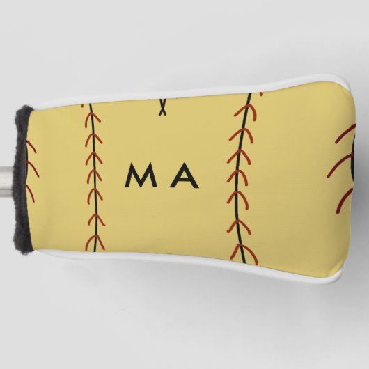 Enkelvoudig gram add your name letter man t golfheadcover (Voorkant)