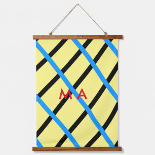 Enkelvoudig gram add your name letter man t hangend wandkleed
