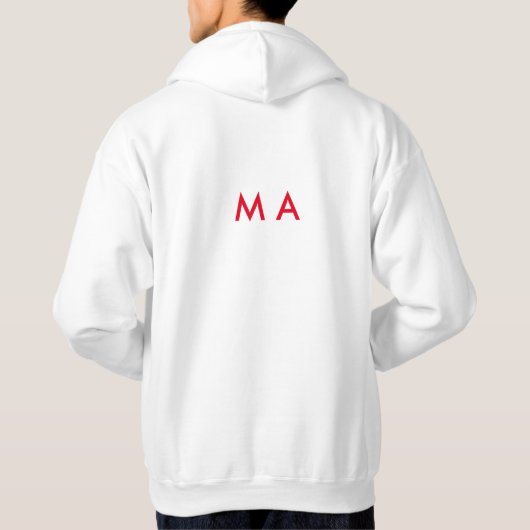 Enkelvoudig gram add your name letter man t hoodie (Achterkant)