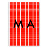 Enkelvoudig gram add your name letter man t kaart (Achterkant)