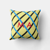 Enkelvoudig gram add your name letter man t kussen (Achterkant)