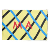 Enkelvoudig gram add your name letter man t kussensloop (Achterkant)