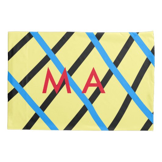 Enkelvoudig gram add your name letter man t kussensloop (Achterkant)