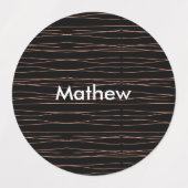 Enkelvoudig gram add your name letter man t labels (Design 2)