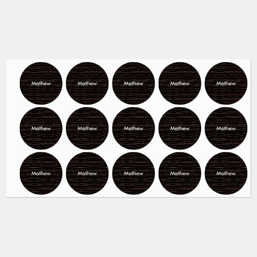 Enkelvoudig gram add your name letter man t labels (Vel)