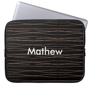 Enkelvoudig gram add your name letter man t laptop sleeve