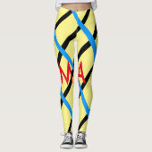 Enkelvoudig gram add your name letter man t leggings (Voorkant)