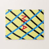 Enkelvoudig gram add your name letter man t legpuzzel (Horizontaal)