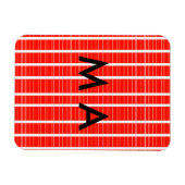 Enkelvoudig gram add your name letter man t magneet (Horizontaal)