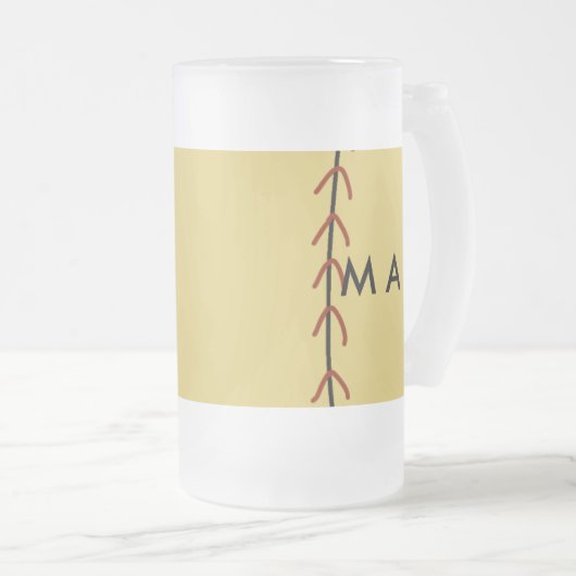 Enkelvoudig gram add your name letter man t matglas bierpul (Voorkant rechts)