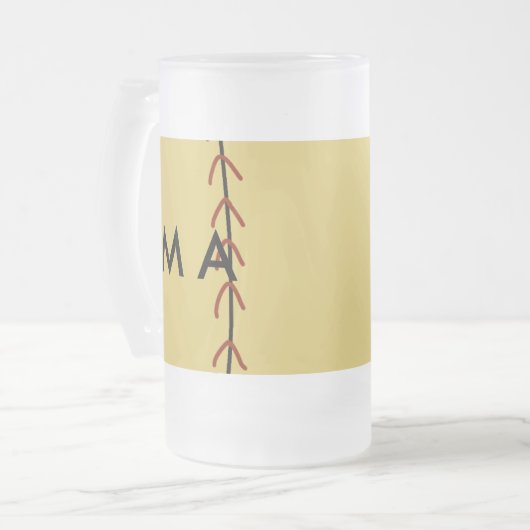 Enkelvoudig gram add your name letter man t matglas bierpul (Voorkant links)