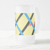 Enkelvoudig gram add your name letter man t matglas bierpul (Voorkant rechts)