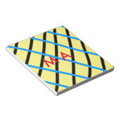 Enkelvoudig gram add your name letter man t notitieblok (Schuin)