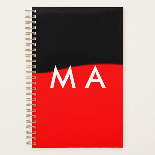 Enkelvoudig gram add your name letter man t planner (Voorkant)