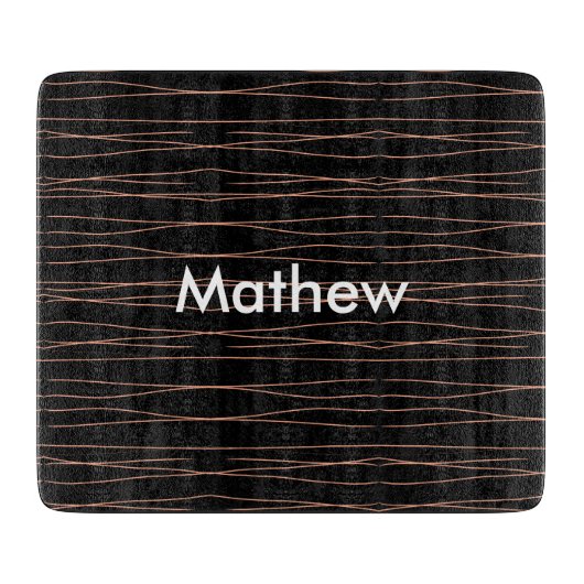 Enkelvoudig gram add your name letter man t snijplank (Voorkant)