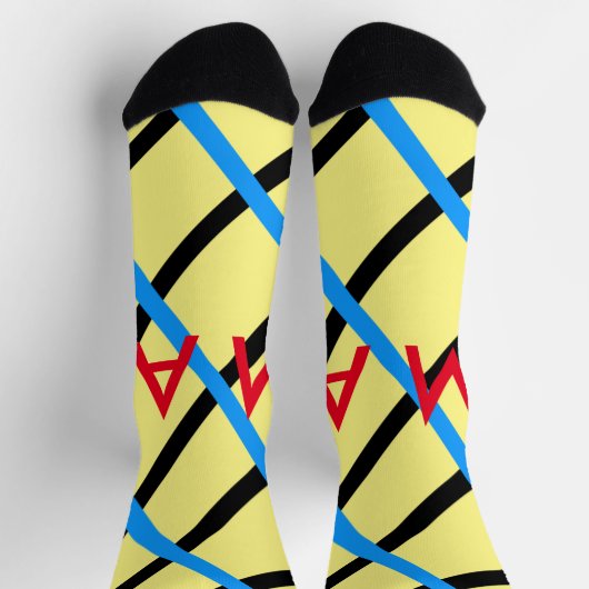 Enkelvoudig gram add your name letter man t sokken (Top)