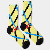 Enkelvoudig gram add your name letter man t sokken (Rechts)