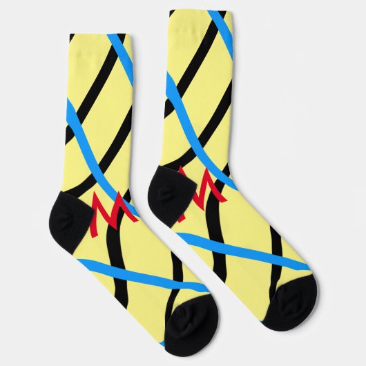 Enkelvoudig gram add your name letter man t sokken (Rechts)