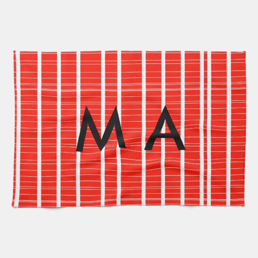 Enkelvoudig gram add your name letter man t theedoek (Horizontaal)