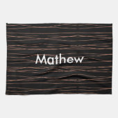 Enkelvoudig gram add your name letter man t theedoek (Horizontaal)