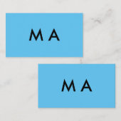 Enkelvoudig gram add your name letter man t visitekaartje (Voorkant / Achterkant)