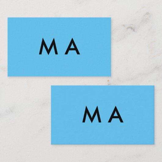 Enkelvoudig gram add your name letter man t visitekaartje (Voorkant / Achterkant)