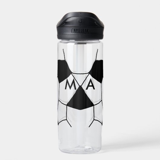 Enkelvoudig gram add your name letter man t waterfles (Achterkant)