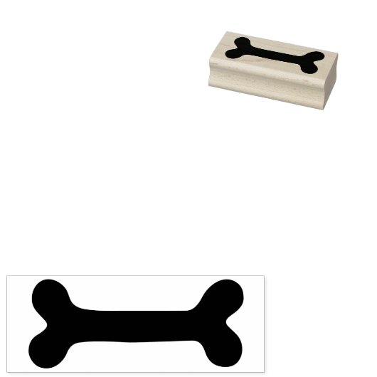 Enkelvoudig hondenbot rubberstempel (Gestempeld)