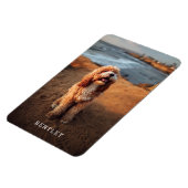 Enkelvoudig Modern Full Photo Dog Pet | White Magneet (Linkerzijde)