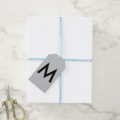 Enkelvoudig monogram cadeaulabel (Met Touw)